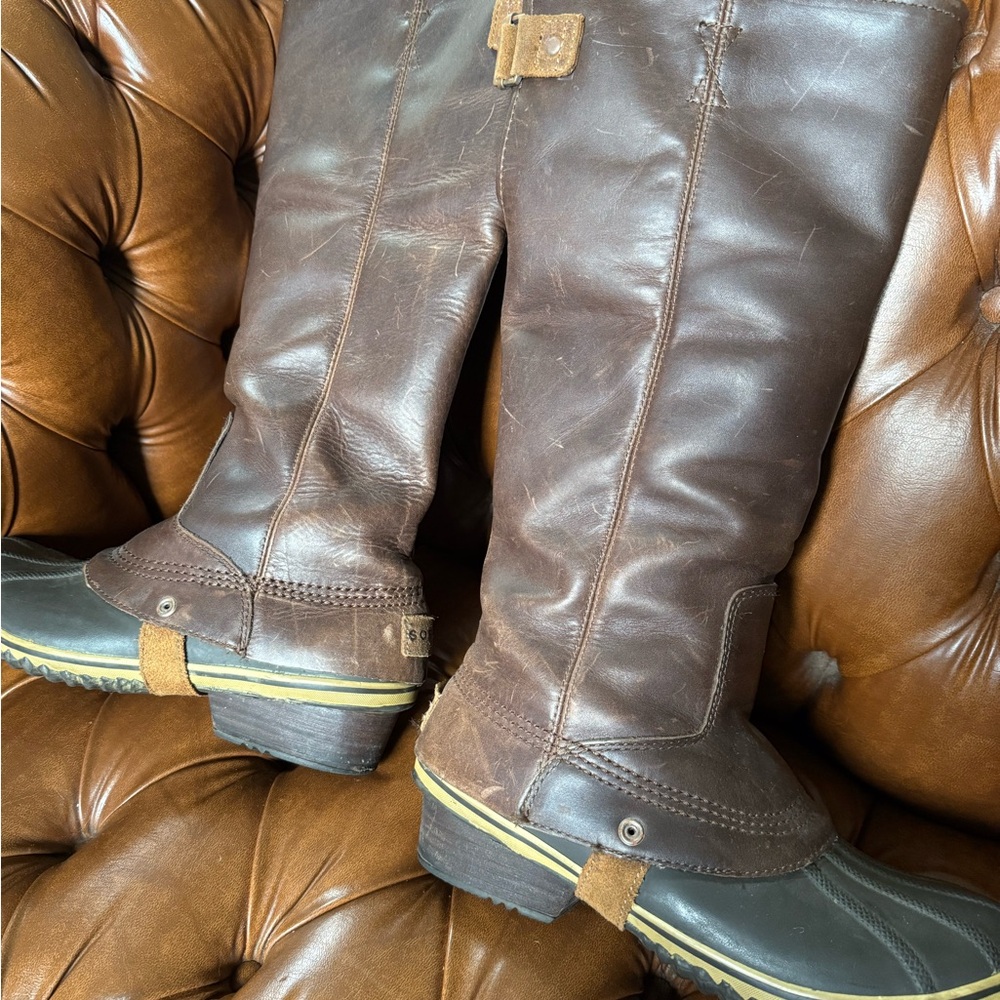Sorel Women's Brown Fleece-Lined Boot Interior